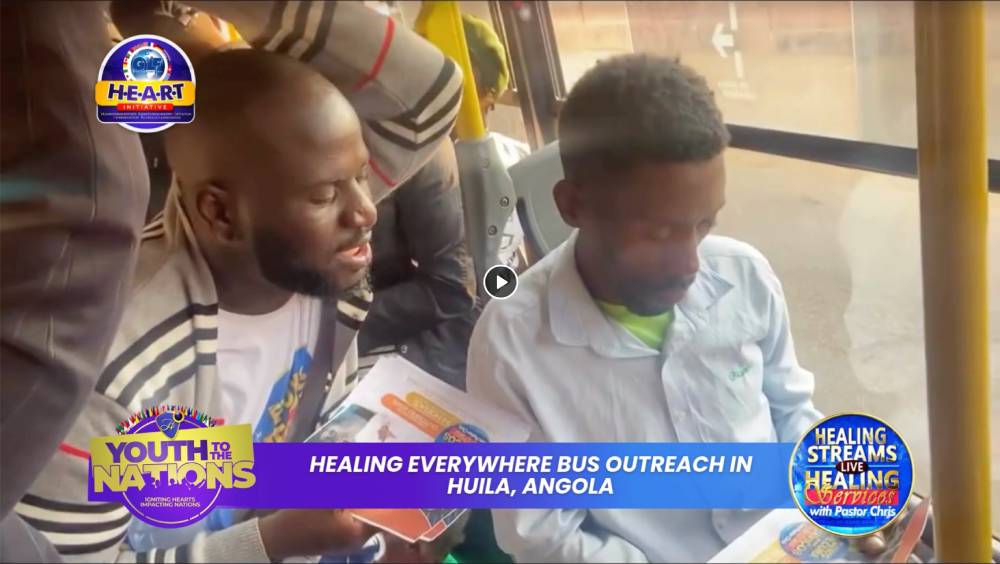 The October Healing Streams Live Healing Services Publicity is Happening Everywhere - Even on the move in Angola!