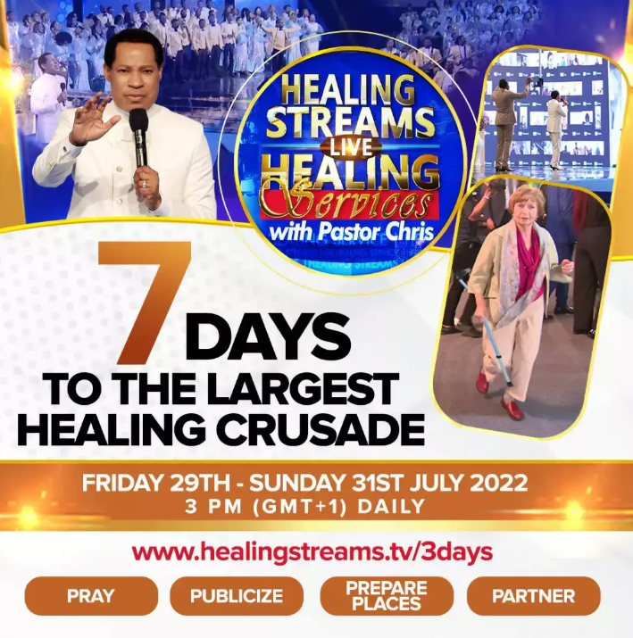 WE ARE COUNTING UP BIG! IT'S 7 DAYS TO THE WORLD'S LARGEST HEALING CRUSADE! 